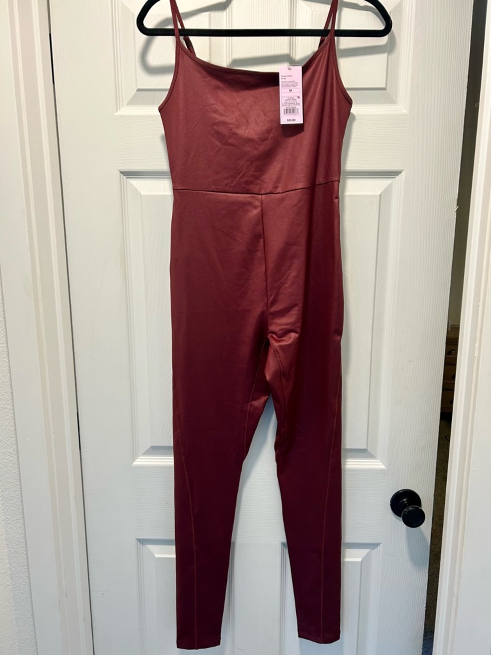 wild fable Burgundy Slim Spaghetti-Strap Jumpsuit
